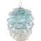 Icy Pine Cone Glass Christmas Ornament - 4.75" - Blue and White